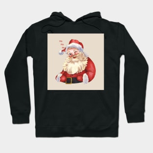 Retro Vintage Pink Santa Clause Hoodie